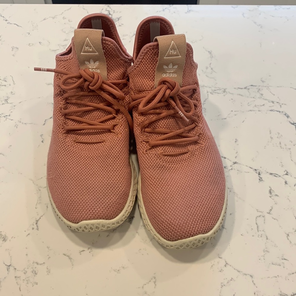 Adidas Hu pink tennis shoes